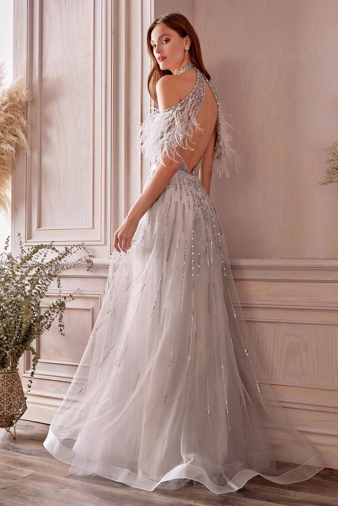 ANASTASIA FEATHER GOWN - Belle Le Chic